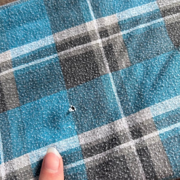 Y2K/2010s Grunge Men's Blue Plaid Sherpa Lined Zip Up Hoodie Size M - Picture 2 of 9